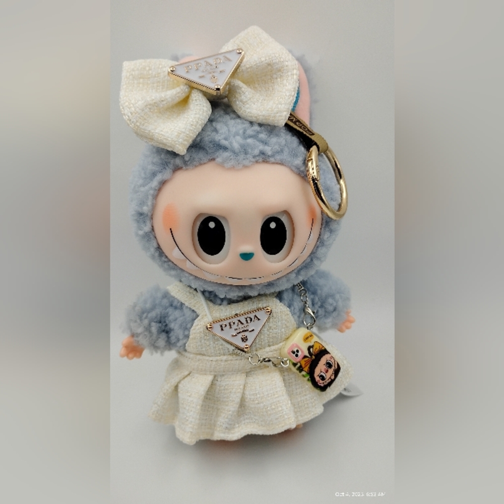 2/15$ LABUBU OUTFITS Labubu Prada Vibes Cream Dress L